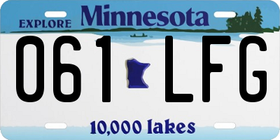 MN license plate 061LFG