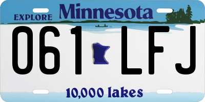 MN license plate 061LFJ