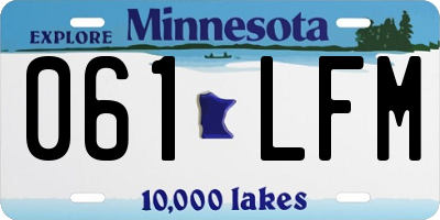 MN license plate 061LFM