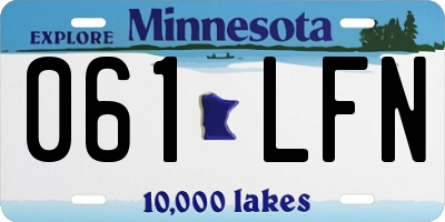 MN license plate 061LFN
