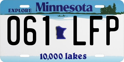 MN license plate 061LFP