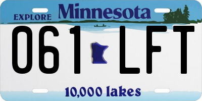 MN license plate 061LFT