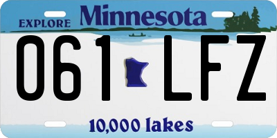 MN license plate 061LFZ