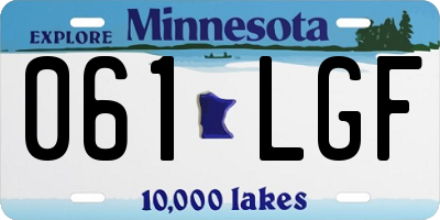 MN license plate 061LGF