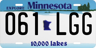 MN license plate 061LGG
