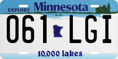 MN license plate 061LGI