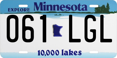 MN license plate 061LGL