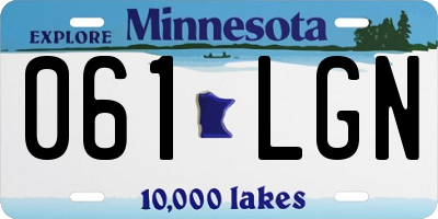 MN license plate 061LGN