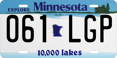 MN license plate 061LGP