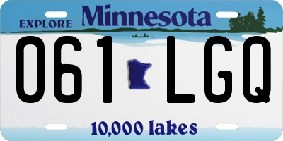 MN license plate 061LGQ