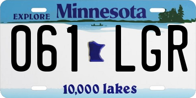 MN license plate 061LGR