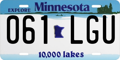 MN license plate 061LGU