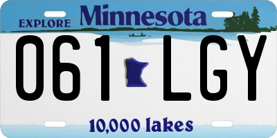 MN license plate 061LGY