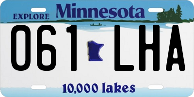 MN license plate 061LHA