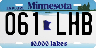 MN license plate 061LHB