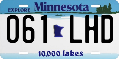 MN license plate 061LHD