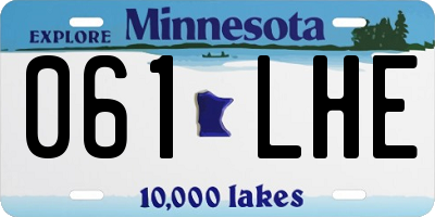 MN license plate 061LHE