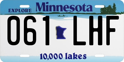 MN license plate 061LHF
