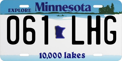 MN license plate 061LHG