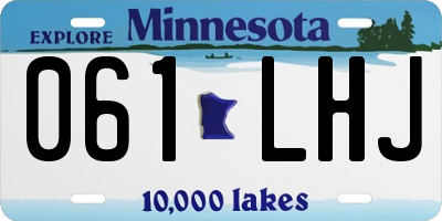 MN license plate 061LHJ