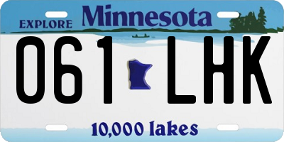 MN license plate 061LHK