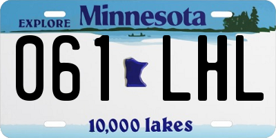 MN license plate 061LHL