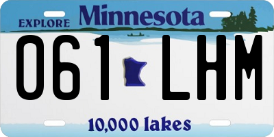 MN license plate 061LHM