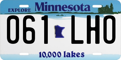 MN license plate 061LHO