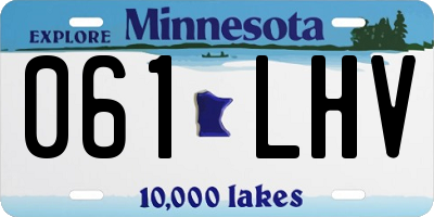 MN license plate 061LHV