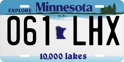 MN license plate 061LHX