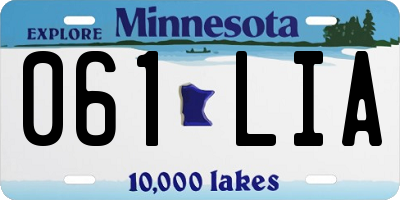 MN license plate 061LIA