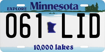 MN license plate 061LID