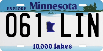 MN license plate 061LIN