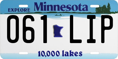 MN license plate 061LIP
