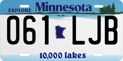 MN license plate 061LJB