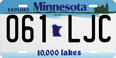 MN license plate 061LJC