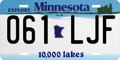 MN license plate 061LJF