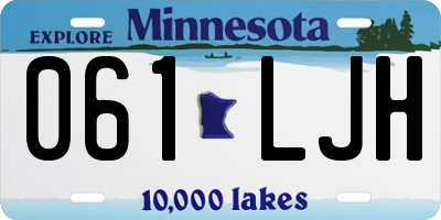 MN license plate 061LJH