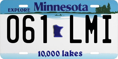 MN license plate 061LMI