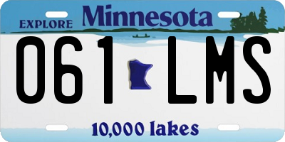 MN license plate 061LMS