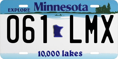 MN license plate 061LMX