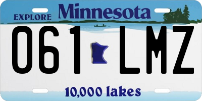 MN license plate 061LMZ