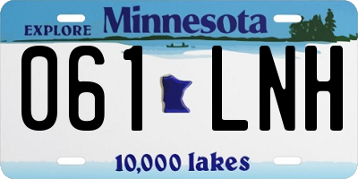 MN license plate 061LNH