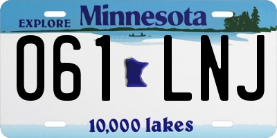 MN license plate 061LNJ