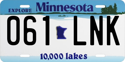 MN license plate 061LNK