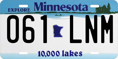 MN license plate 061LNM