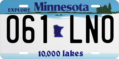 MN license plate 061LNO