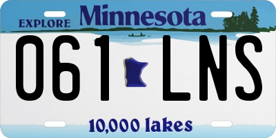 MN license plate 061LNS