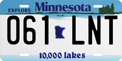 MN license plate 061LNT