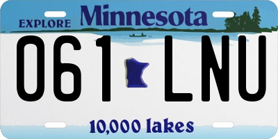 MN license plate 061LNU